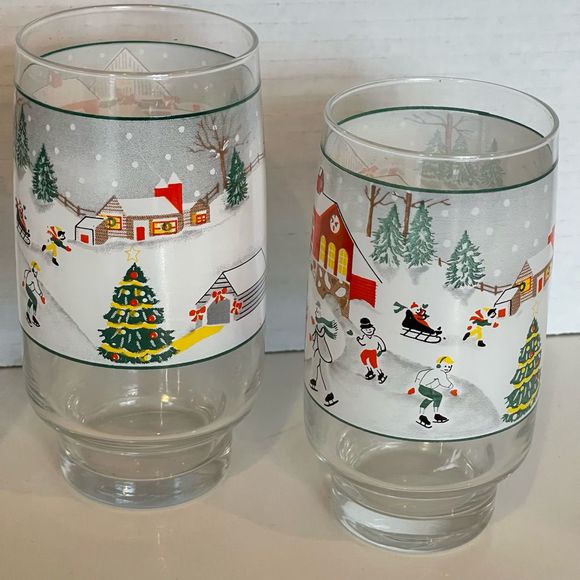 Set of 4 Vintage 1980’s Joan Luntz for Sango Silent Night, Winter Scene Pattern, - Picture 2 of 4